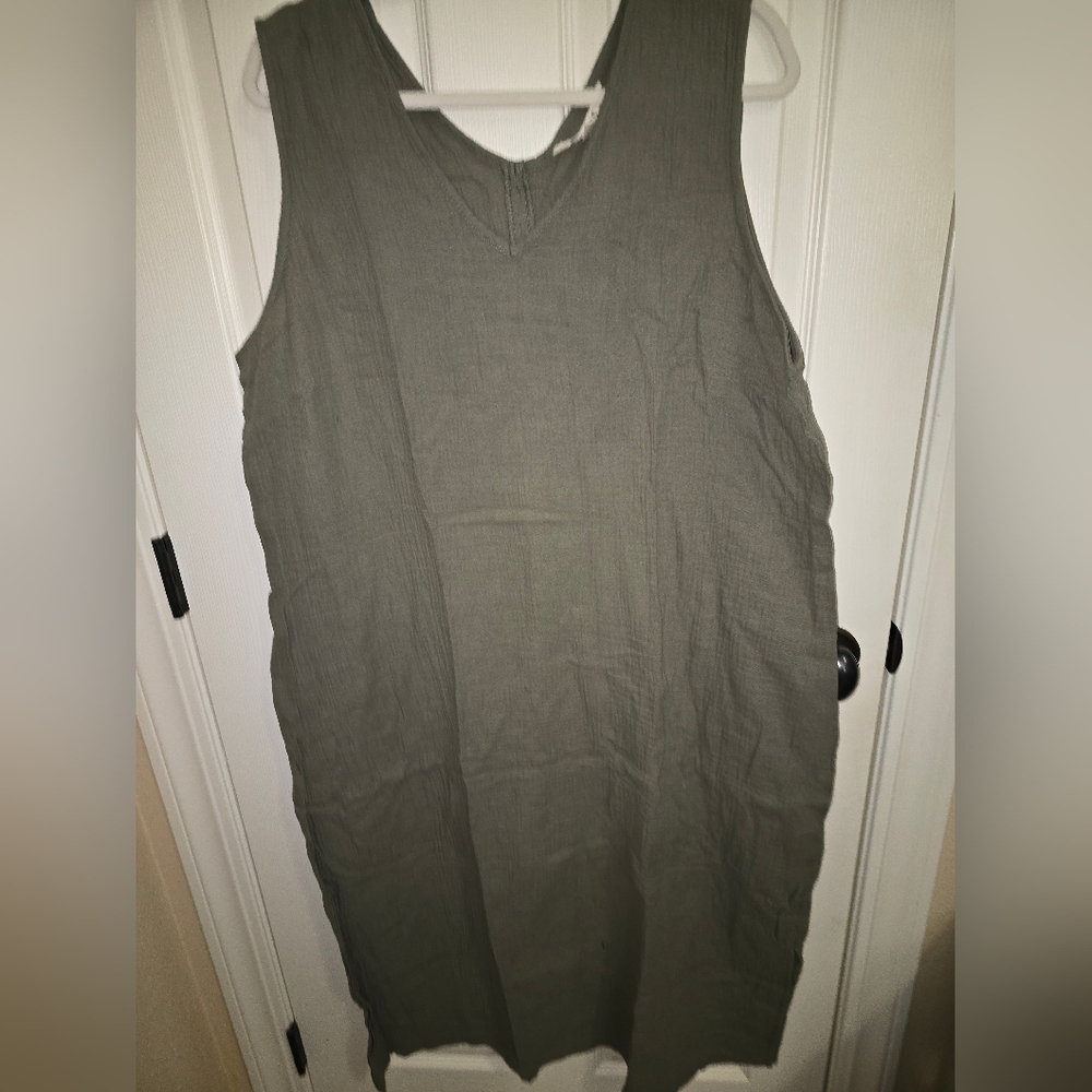 Briggs New York Gray Midi Tank Dress